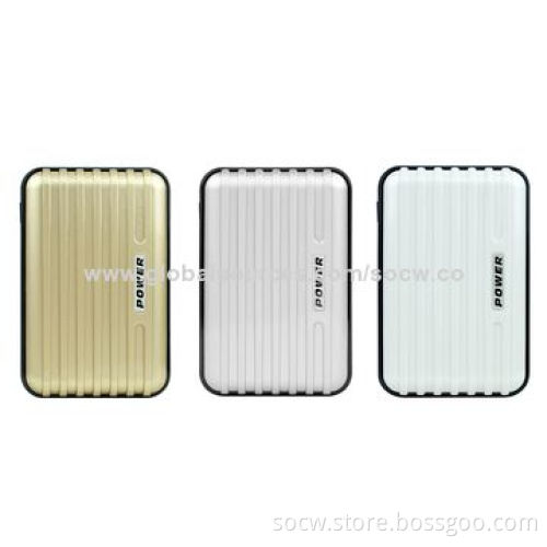 Stylish 8,800mAh Dual-USB Power Bank with Luggage Case Design, 5V-1A Input